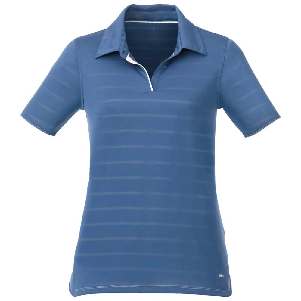 Women's Denim Blue "Prescott" Short Sleeve Polo, Size Large - NEW with Tags